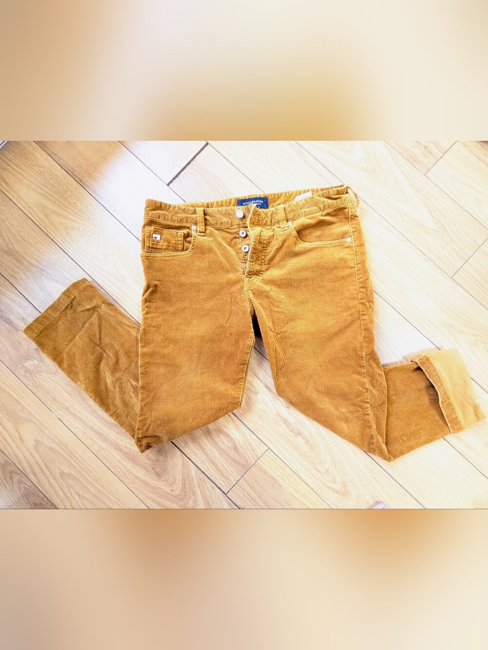 Scotch & Soda Ralston Corduroy gold W32 L34 / Pantalon velours côtelé homme Ocre - Picture 2 of 5